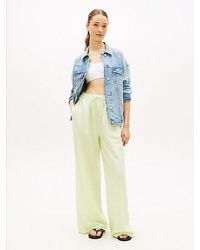 Tommy Hilfiger - Loose Linen Blend Drawstring Trousers - Lyst