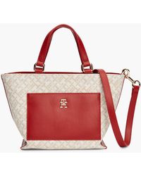 Tommy Hilfiger - Jacquard Canvas Small Tote - Lyst