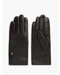 Tommy Hilfiger - Chic Th Monogram Leather Gloves - Lyst