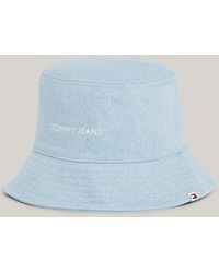 Tommy Hilfiger - Logo Embroidery Denim Bucket Hat - Lyst