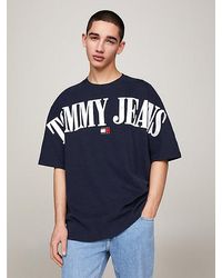 Tommy Hilfiger - Camiseta de corte oversize con parche - Lyst