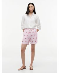 Tommy Hilfiger - Linen Blend Print Relaxed Shorts - Lyst