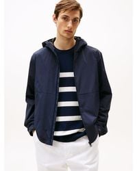 Tommy Hilfiger - Giacca Con Cappuccio E Patch Logo - Lyst