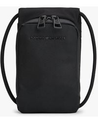 Tommy Hilfiger - Pochette De Voyage En Tissu À Rabat Et Logo - Lyst