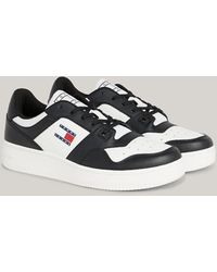 Tommy Hilfiger - Retro Mid-top Leather Basketball Trainers - Lyst