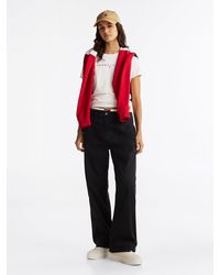 Tommy Hilfiger - Mia Mid Rise Relaxed Straight Trousers - Lyst