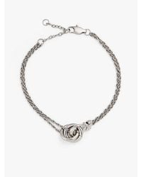 Tommy Hilfiger - Vergulde Armband Met Dubbele Ketting En Knoop - Lyst