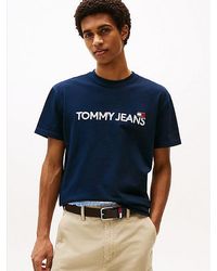 Tommy Hilfiger - Rundhals-T-Shirt Mit Tommy-Badge - Lyst