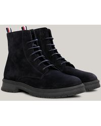 Tommy Hilfiger - Suede Lace-up Ankle Boots - Lyst
