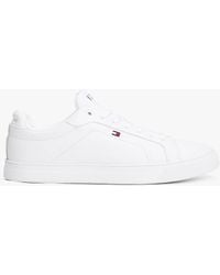 Tommy Hilfiger - Baskets En Cuir À Drapeau Brodé - Lyst