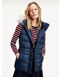 Tommy Hilfiger Essential Bodywarmer Met Donsvulling En Monogram - Blauw