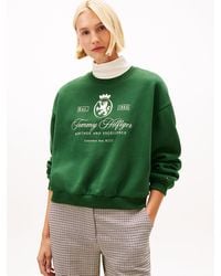 Tommy Hilfiger - Felpa Relaxed Fit Con Stemma Th Ricamato - Lyst