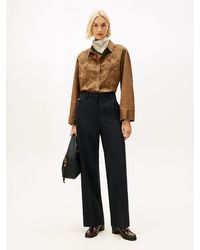 Tommy Hilfiger - Timeless Wool Blend Straight Leg Trousers - Lyst