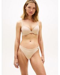 Tommy Hilfiger - Essential Tonal Logo Microfibre Push-Up Bra - Lyst