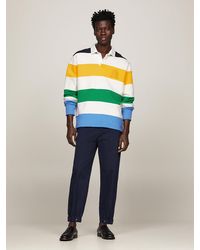 Tommy Hilfiger - Crest Stripe Boxy Fit Rugby Polo - Lyst