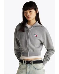 Tommy Hilfiger - Cardigan Relaxed Fit Con Zip E Logo - Lyst