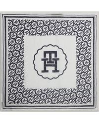Tommy Hilfiger - Linen Th Monogram Stamp Square Scarf - Lyst