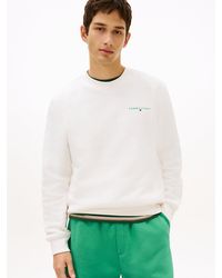 Tommy Hilfiger - Linear Logo Embroidery Fleece Sweatshirt - Lyst