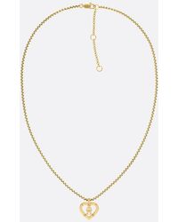 Tommy Hilfiger - Plated Th Monogram Heart Necklace - Lyst