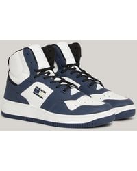 Tommy Hilfiger - Retro Leather Basketball Mid-top Trainers - Lyst