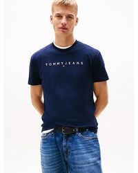 Tommy Hilfiger - T-Shirt Met Ronde Hals En Geborduurd Logo - Lyst