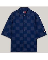 Tommy Hilfiger - Uniseks Boxy Overhemd Met Checkerboard-patroon - Lyst