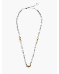 Tommy Hilfiger - Two Tone Rope Texture Link Necklace - Lyst