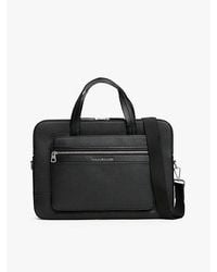 Tommy Hilfiger - Gegranuleerde Laptoptas Met Metalen Logo - Lyst