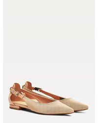 Tommy Hilfiger Ballerina Met Riempje En Gelakte Hak - Roze