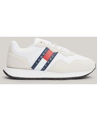 Tommy Hilfiger - Suede Mixed Texture Runner Trainers - Lyst