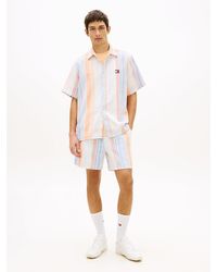 Tommy Hilfiger - Dobby Stripe Relaxed Shorts - Lyst