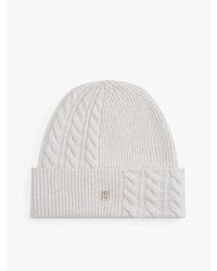 Tommy Hilfiger - Chic Fluffy Beanie Met Wol - Lyst