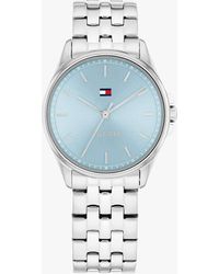Tommy Hilfiger - Stainless Steel Blue Dial Bracelet Watch - Lyst