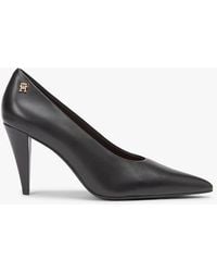 Tommy Hilfiger - Leather Th Monogram High Heels - Lyst