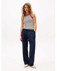 Tommy Hilfiger - The Sofia Capsule Regular Broek Met Wijde Fit - Lyst