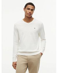 Tommy Hilfiger - Cotton V Neck Sweater - Lyst