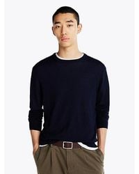 Tommy Hilfiger - Trui Met Ronde Hals En Geborduurde Vlag - Lyst