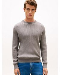 Tommy Hilfiger - Rib-knit Crew Neck Jumper With Cashmere - Lyst