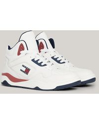 Tommy Hilfiger - Leather Mid-top Basketball Trainers - Lyst