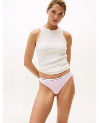 Tommy Hilfiger - Repeat Logo Waistband Thong - Lyst