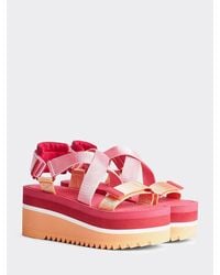 Tommy Hilfiger Colour-blocked Platformsandaal - Rood