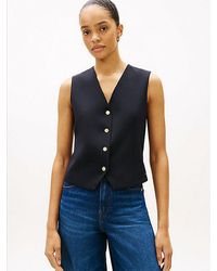 Tommy Hilfiger - Chaleco Atemporal Con Botones Dorados - Lyst