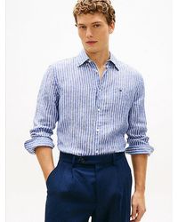 Tommy Hilfiger - Regular Fit Bengal Stripe Pure Linen Shirt - Lyst