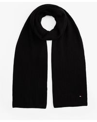 Tommy Hilfiger - Hilfiger Flag Embroidery Ribbed Scarf - Lyst