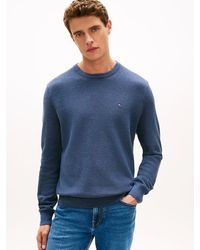 Tommy Hilfiger - Textured Knit Crew Neck Jumper - Lyst