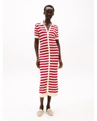 Tommy Hilfiger - Slim Short Sleeve Midi Polo Dress - Lyst