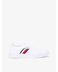 Tommy Hilfiger - Hilfiger Monotype Lichtgewicht Gebreide Sneaker - Lyst