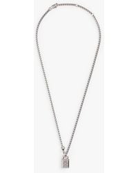 Tommy Hilfiger - Th Monogram Padlock Stainless Steel Necklace - Lyst