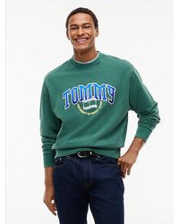 Tommy Hilfiger - Tommy Jeans Varsity Logo Relaxed Terry Sweatshirt - Lyst