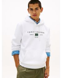 Tommy Hilfiger - Logo Terry Drawstring Hoody - Lyst